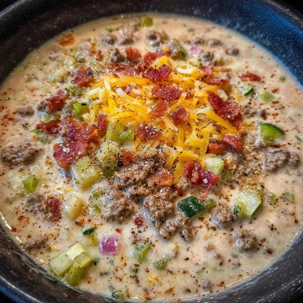 Keto Cheeseburger Soup