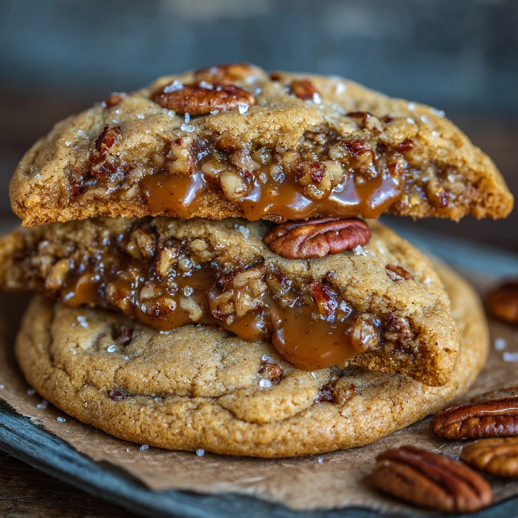 Maple Pecan Pie Stuffed Cookies