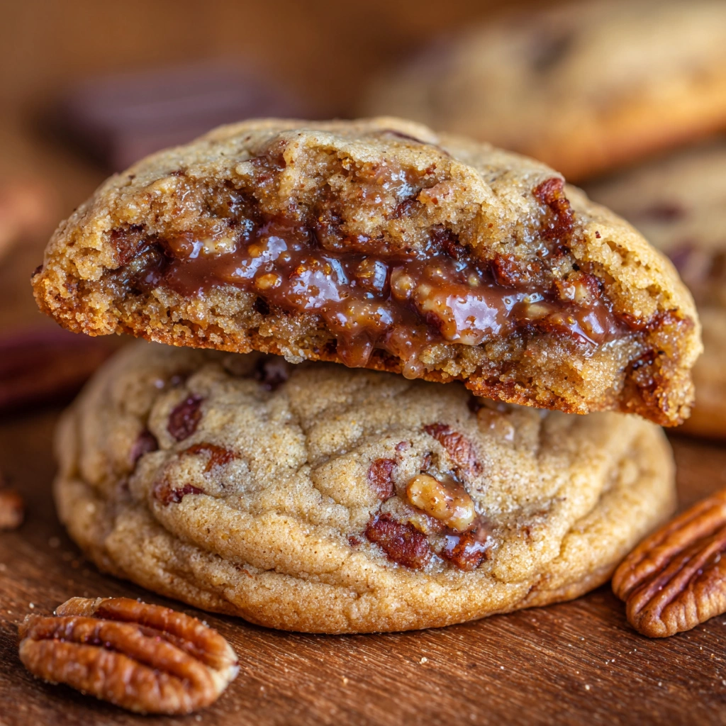 Maple Pecan Pie Stuffed Cookies