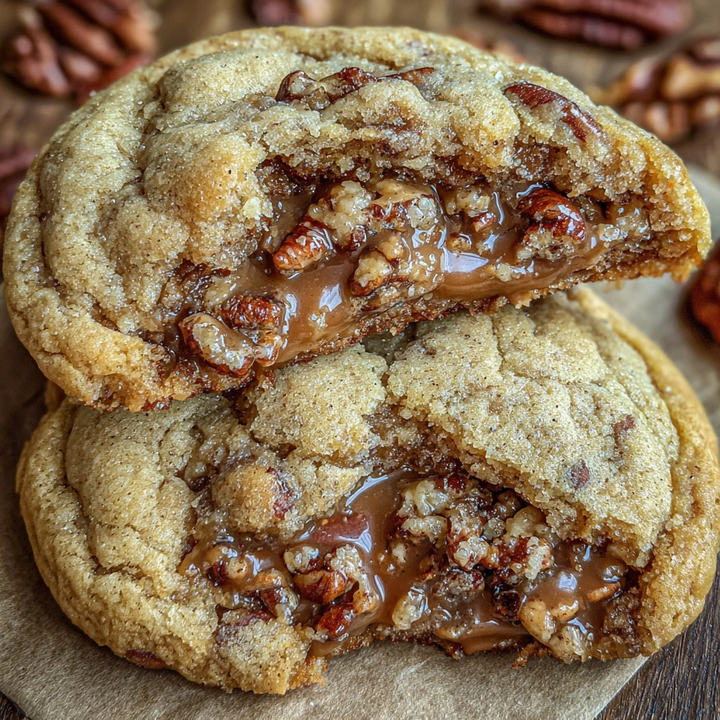 Maple Pecan Pie Stuffed Cookies