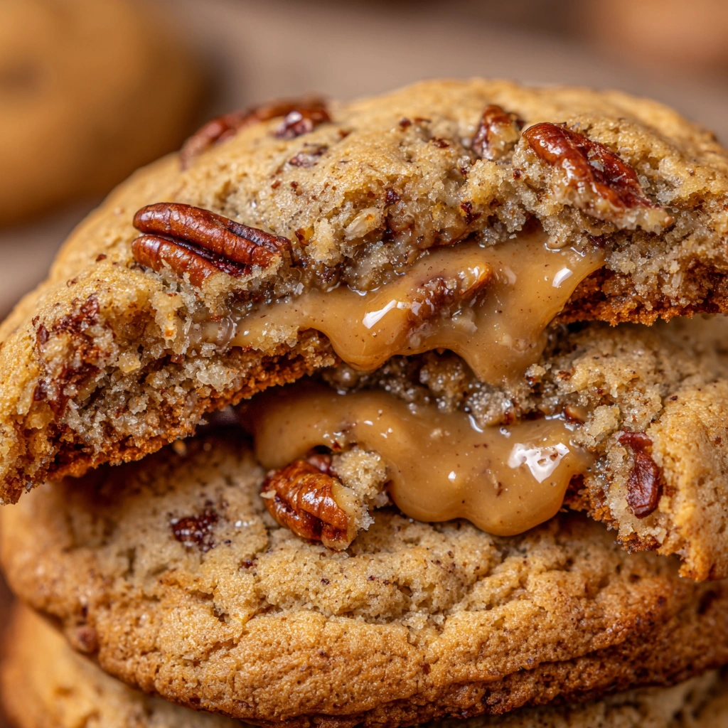 Maple Pecan Pie Stuffed Cookies