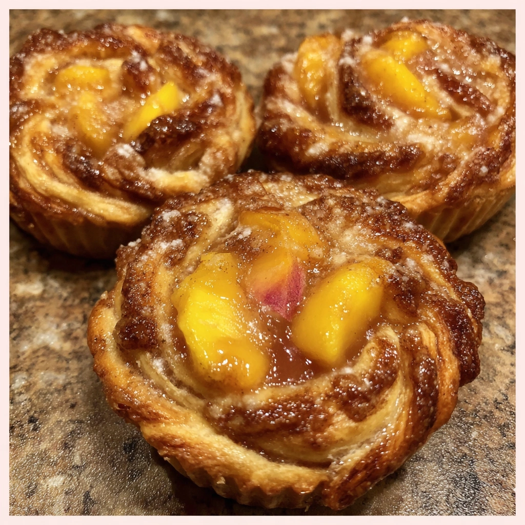 Peach Pie Cruffins
