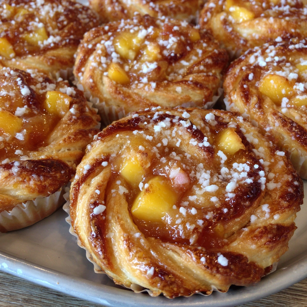 Peach Pie Cruffins