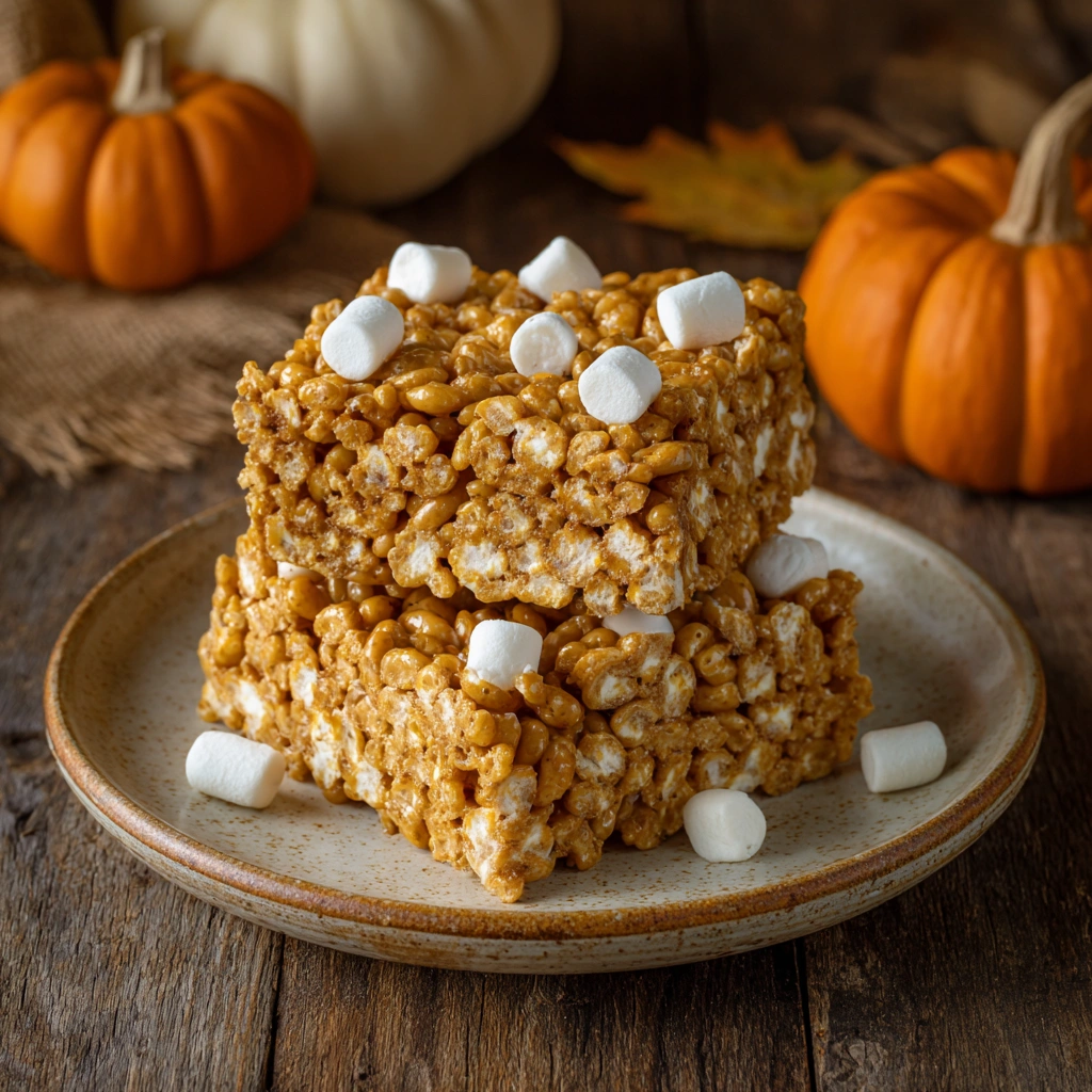 Pumpkin Pie Marshmallow Treats