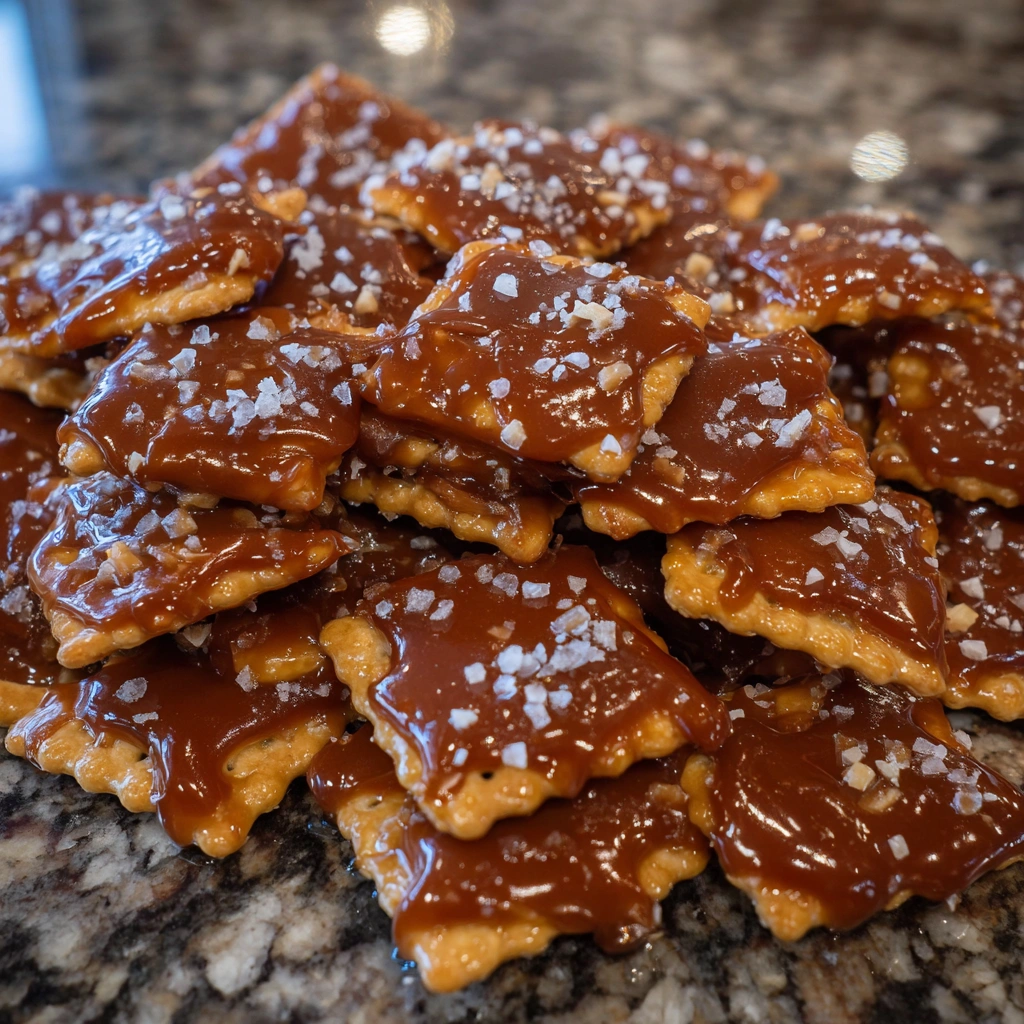 Salted Caramel Cracker Bites
