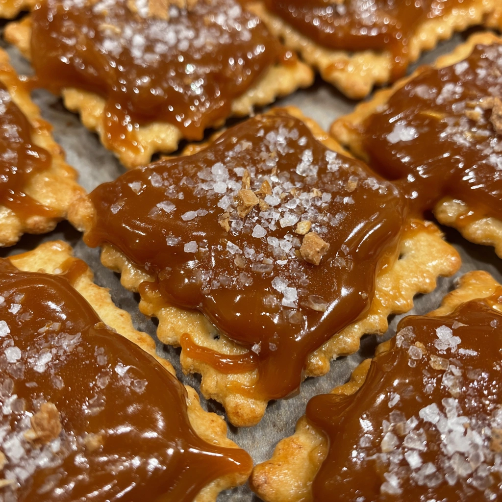 Salted Caramel Cracker Bites