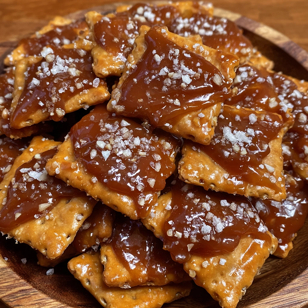 Salted Caramel Cracker Bites