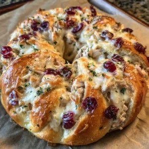 Turkey Cranberry Crescent Ring