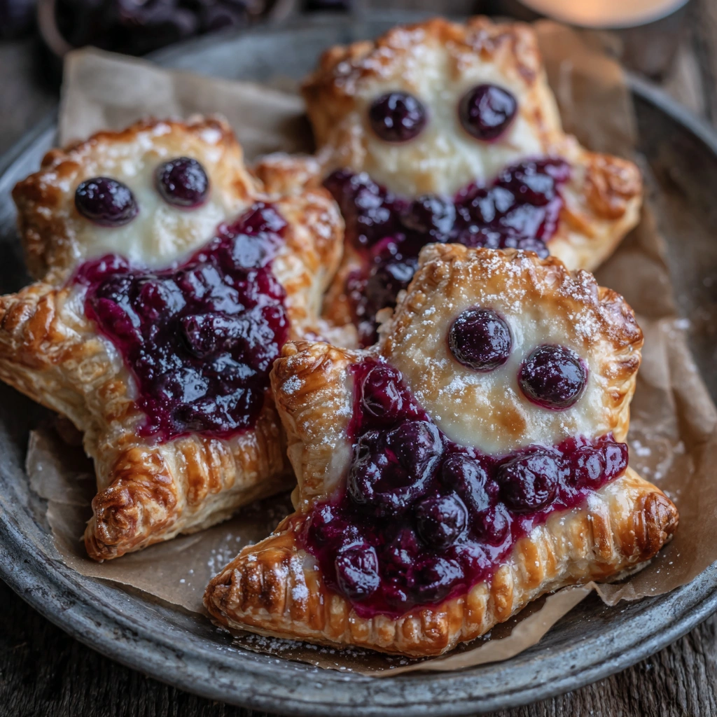 Vegan Blueberry Ghost Hand Pies