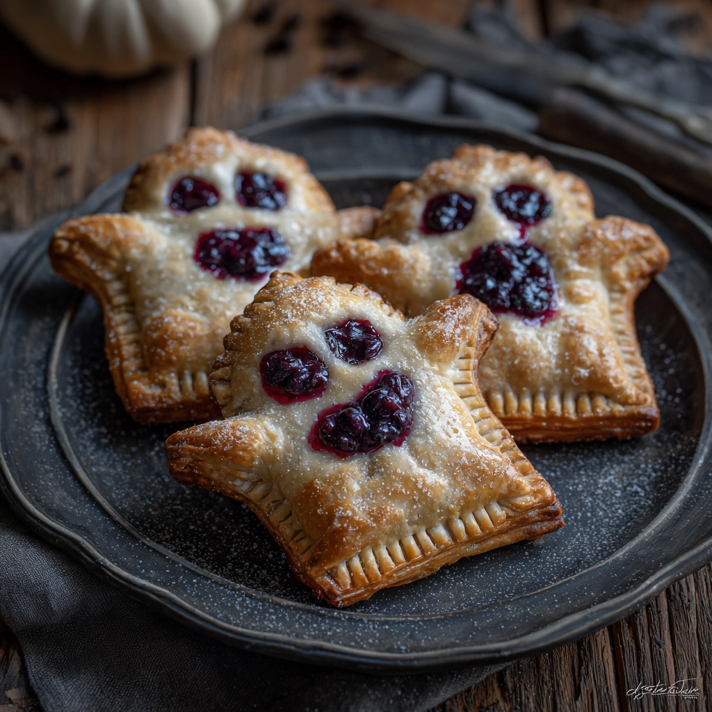 Vegan Blueberry Ghost Hand Pies