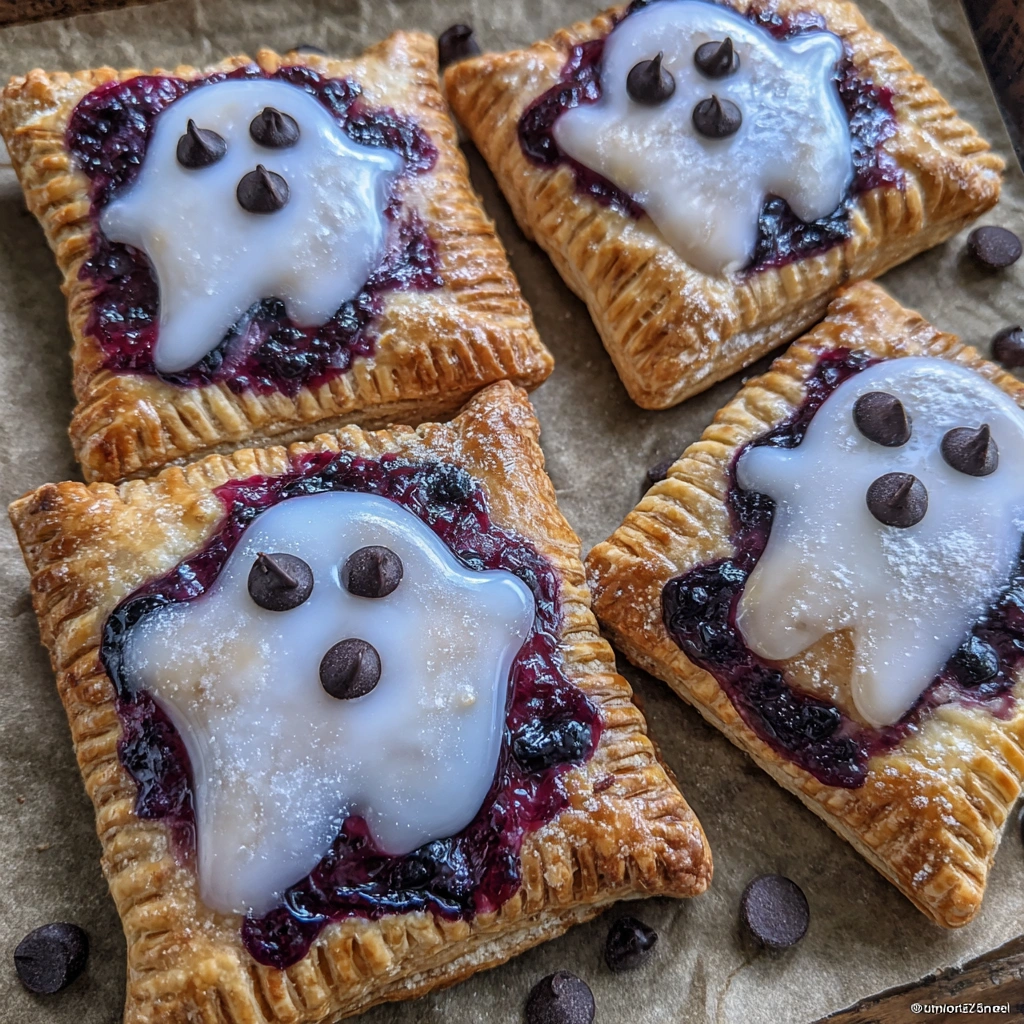Vegan Blueberry Ghost Hand Pies