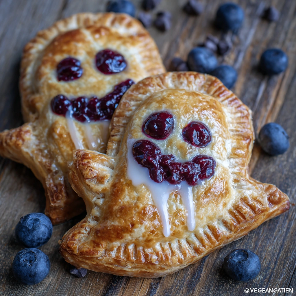 Vegan Blueberry Ghost Hand Pies
