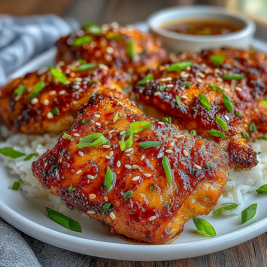 Air Fryer Korean Soy Garlic Chicken Thighs