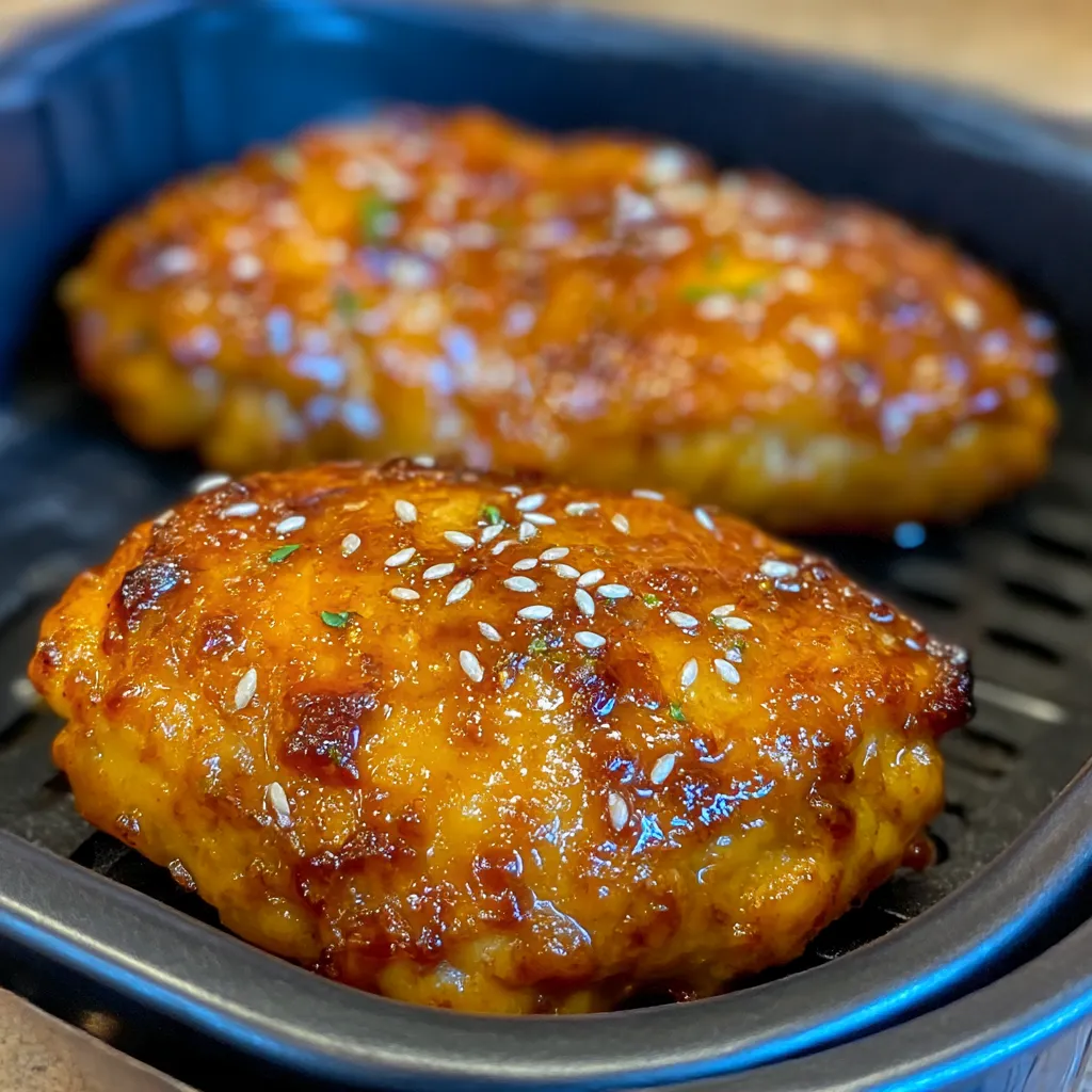 Air Fryer Korean Soy Garlic Chicken Thighs