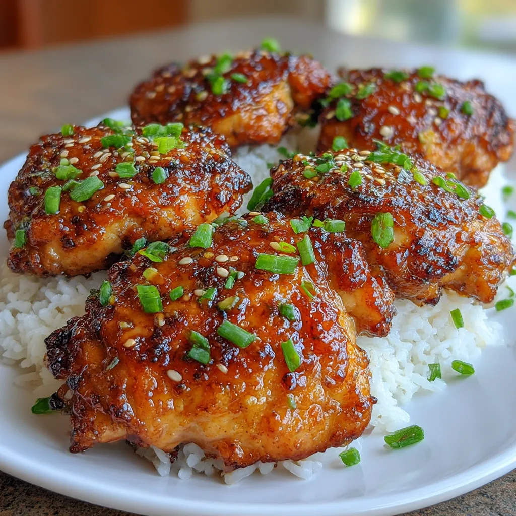 Air Fryer Korean Soy Garlic Chicken Thighs