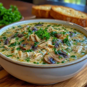 Clean Chicken Mushroom Soup