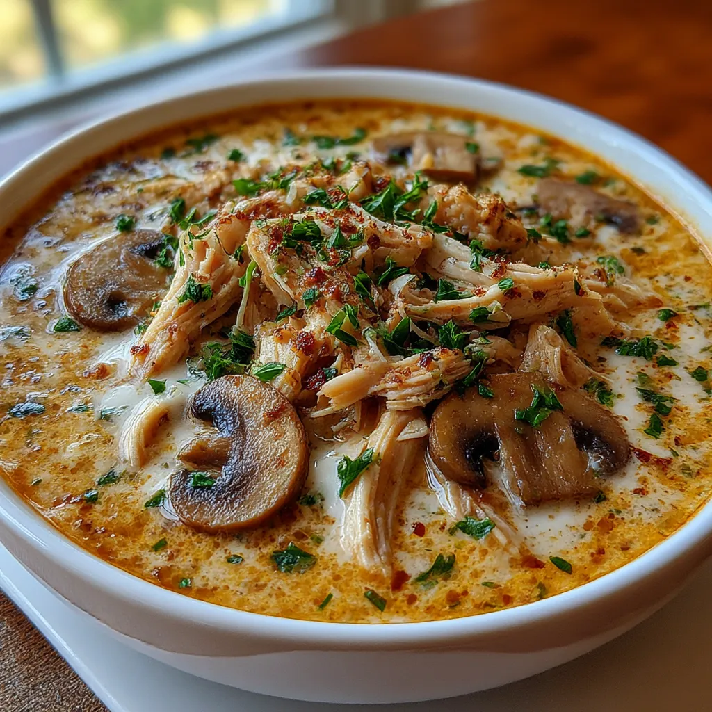 Clean Chicken Mushroom Soup
