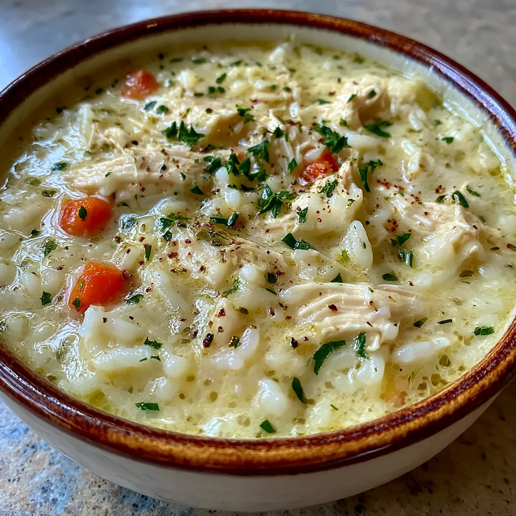 Creamy White Chicken Rice Soup
