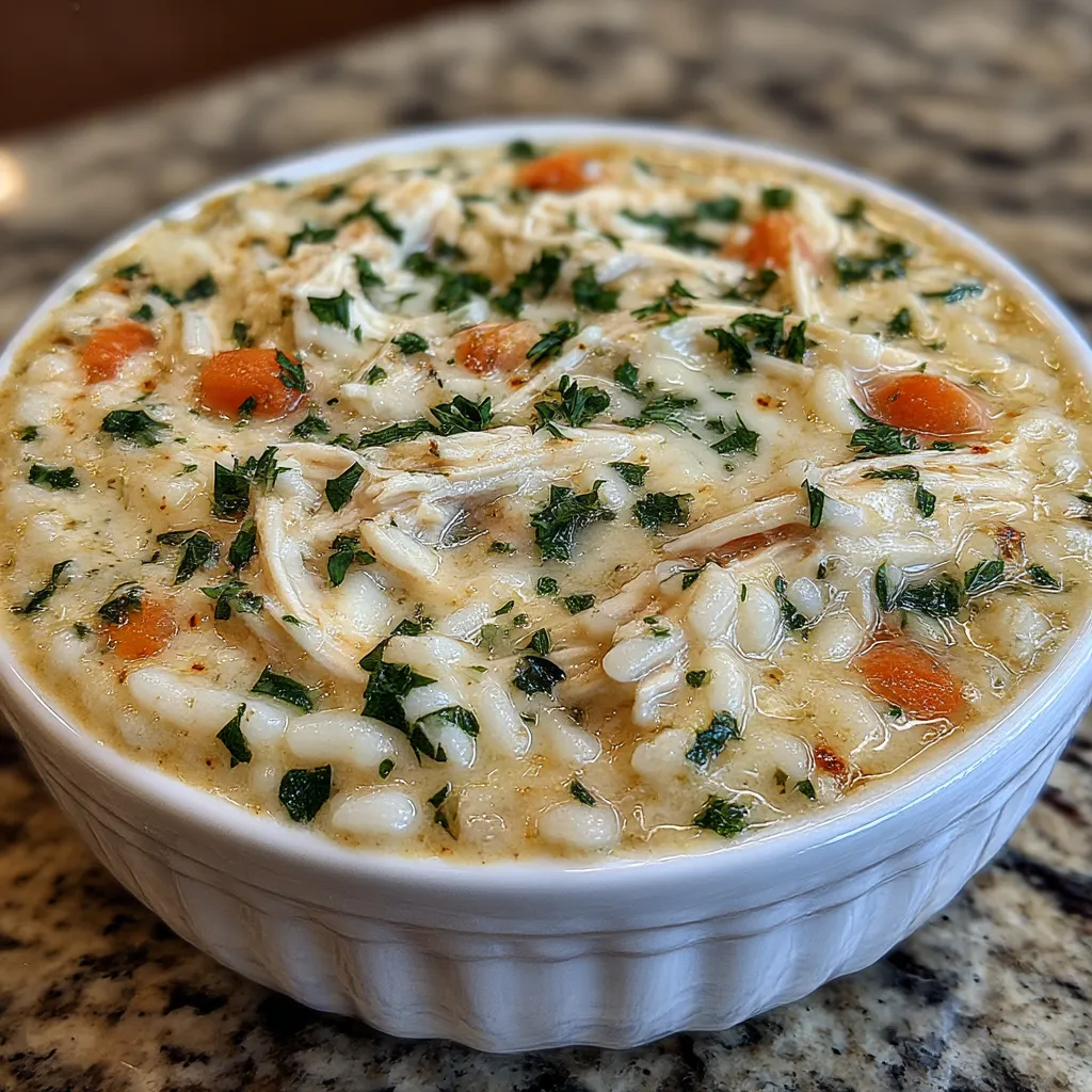 Creamy White Chicken Rice Soup
