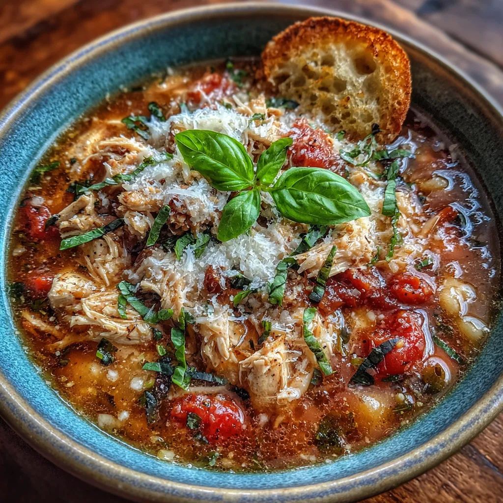 Crock Pot Creamy Chicken Parmesan Soup