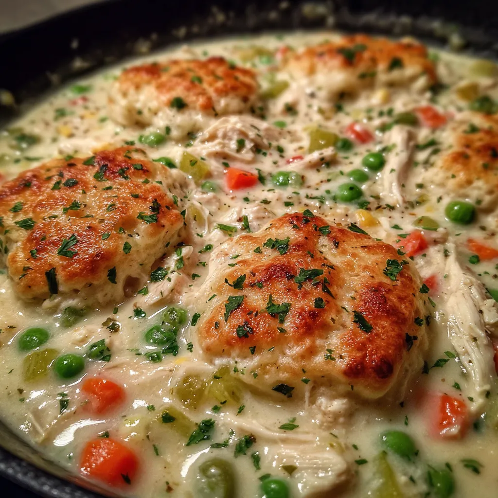 Easy Creamy Chicken Pot Pie Soup