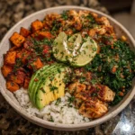 Healthy Chicken & Sweet Potato Rice Bowl