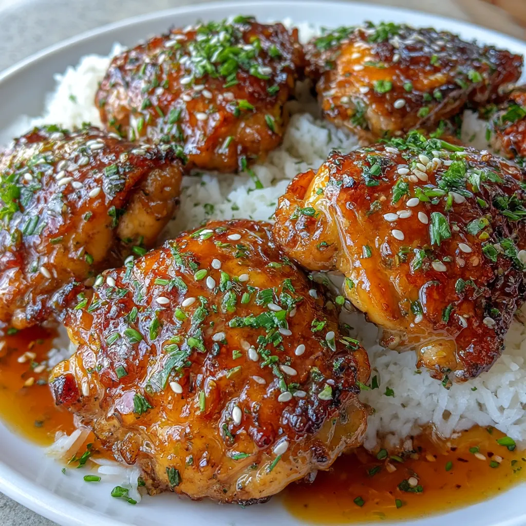 Honey Garlic Chicken Thighs
