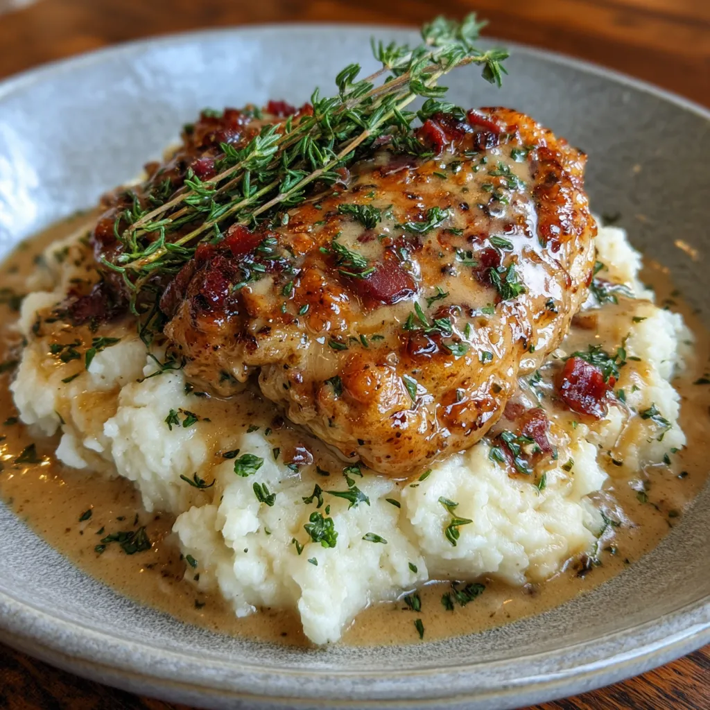 Smothered Chicken Thighs with Gravy