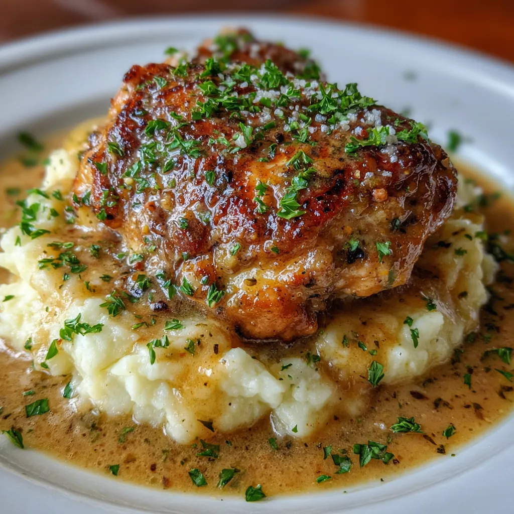 Smothered Chicken Thighs with Gravy