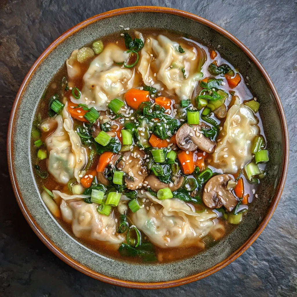 Potsticker Soup with Veggies