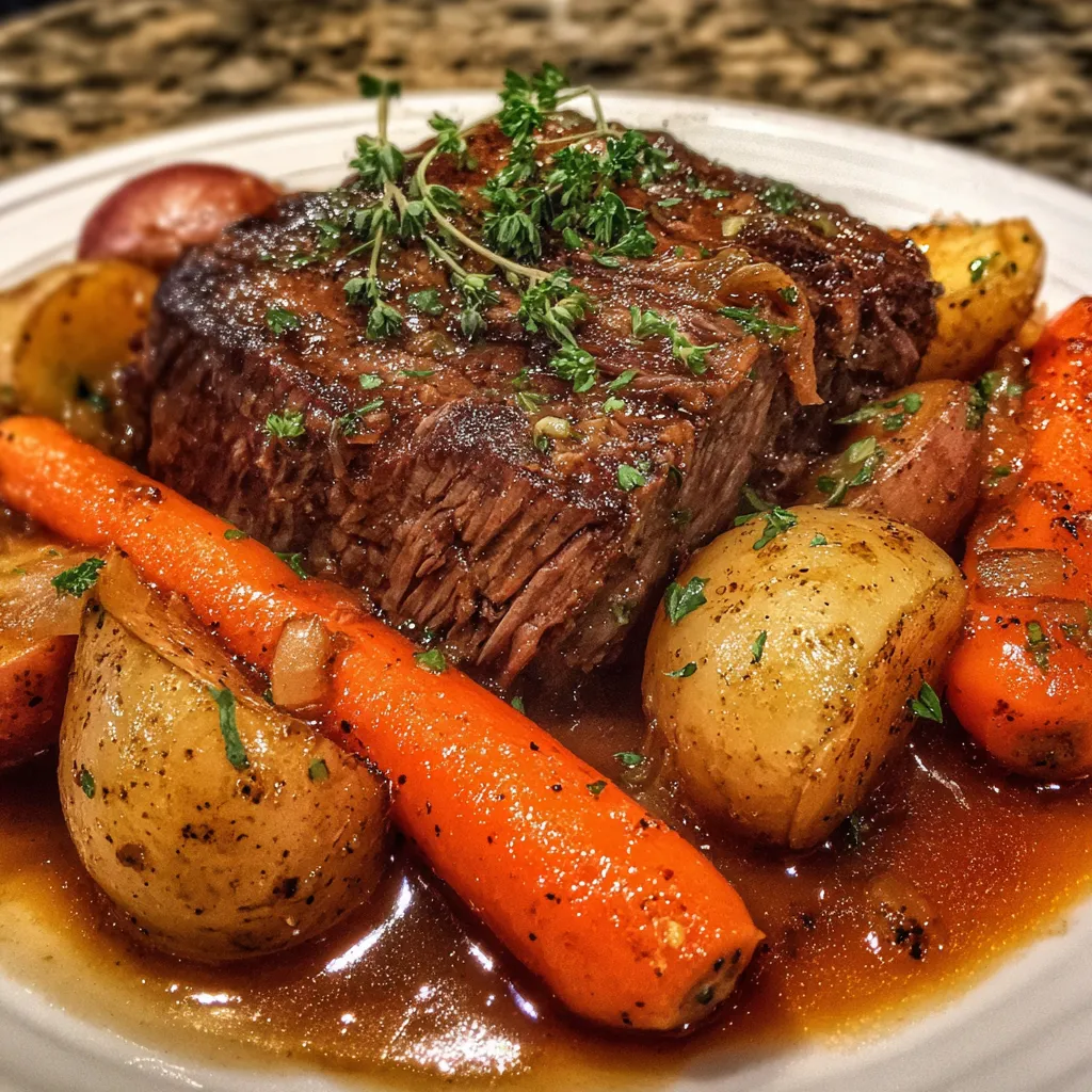 Crockpot Pot Roast with Potatoes and Carrots