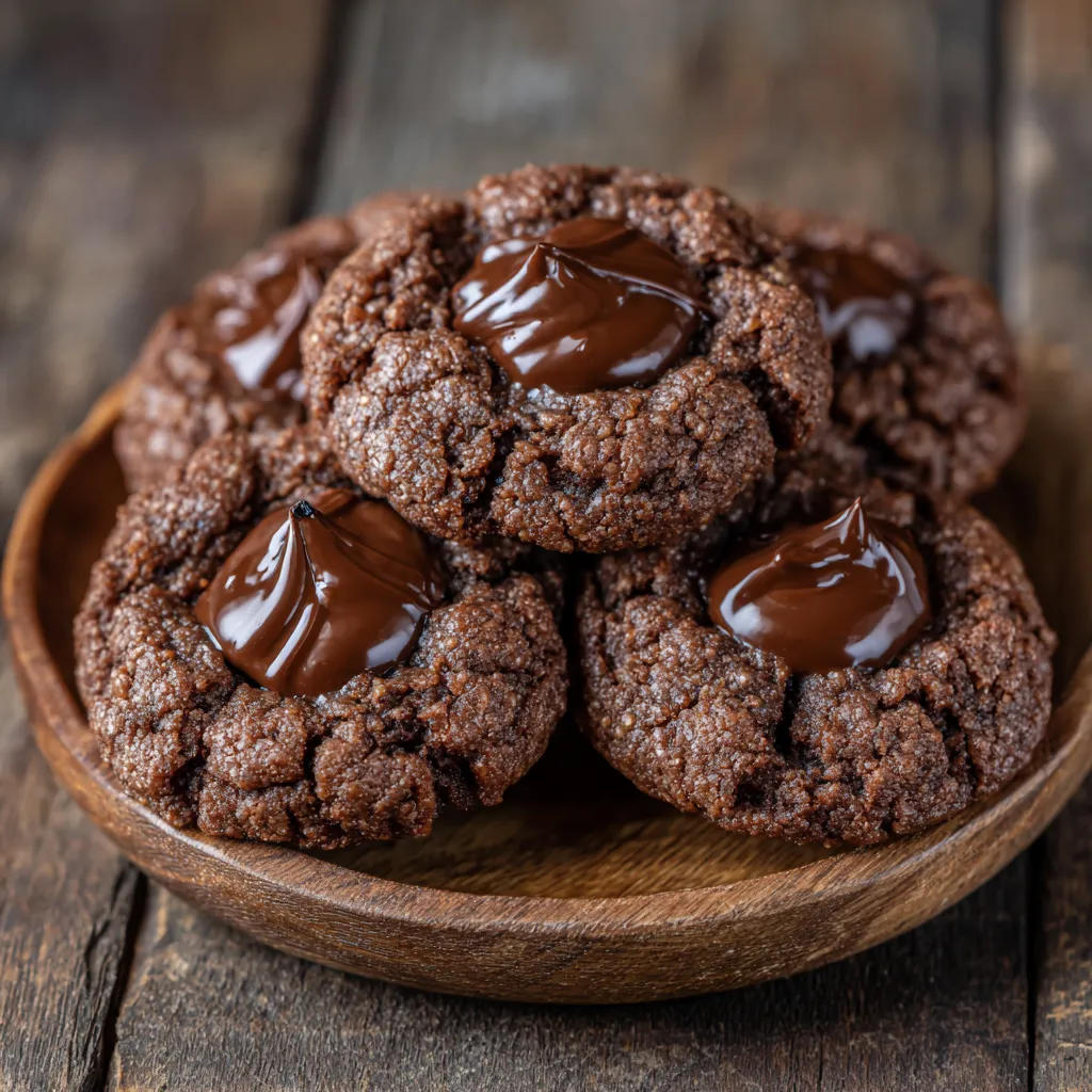 Chocolate Thumbprint Cookies