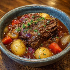 Easy Crockpot Beef Bourguignon