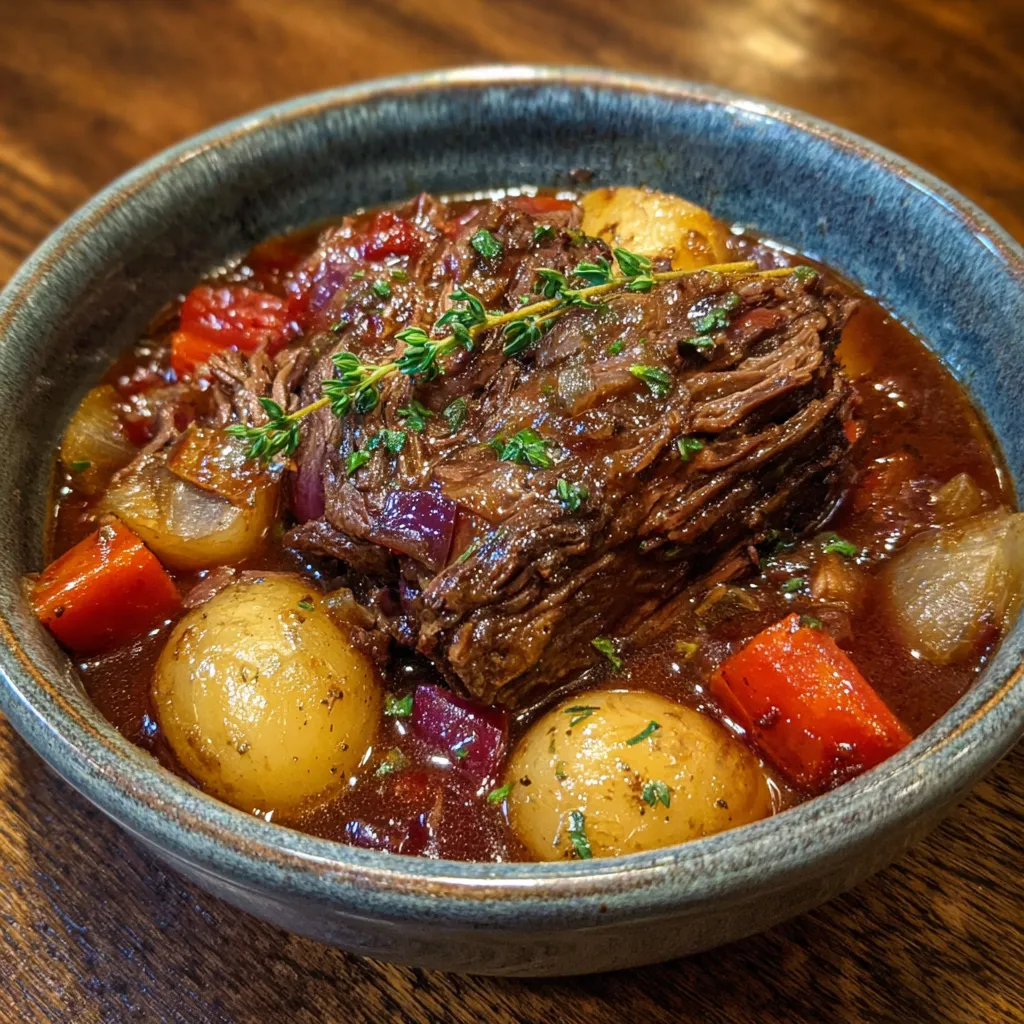 Easy Crockpot Beef Bourguignon