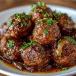 Crockpot French Onion Meatballs