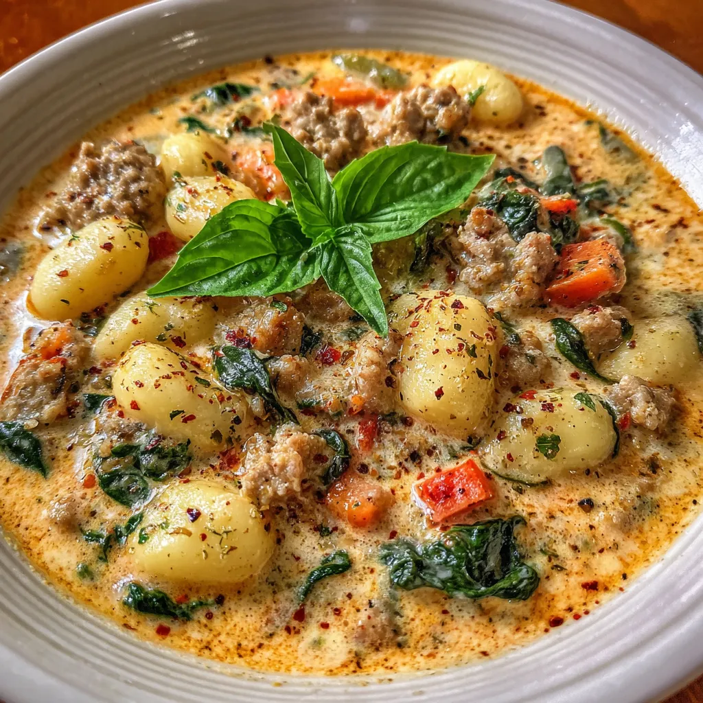 Italian Sausage Gnocchi Soup