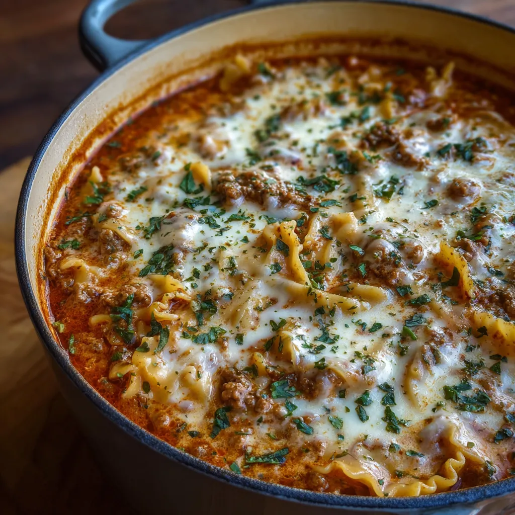 One-Pot Lasagna Soup