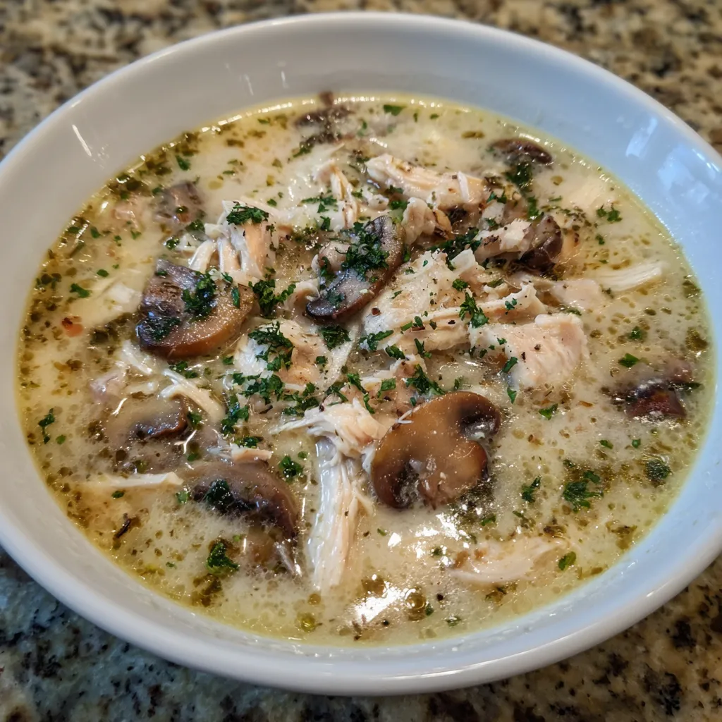 Rotisserie Chicken and Mushroom Soup