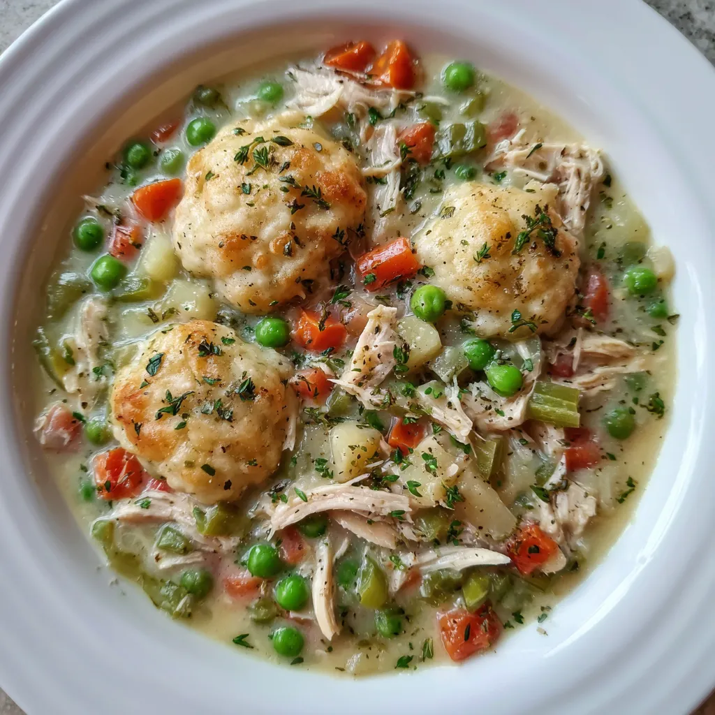 High Protein Chicken Pot Pie Soup