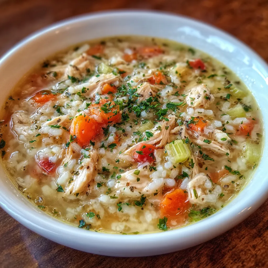 Simple Chicken and Rice Soup