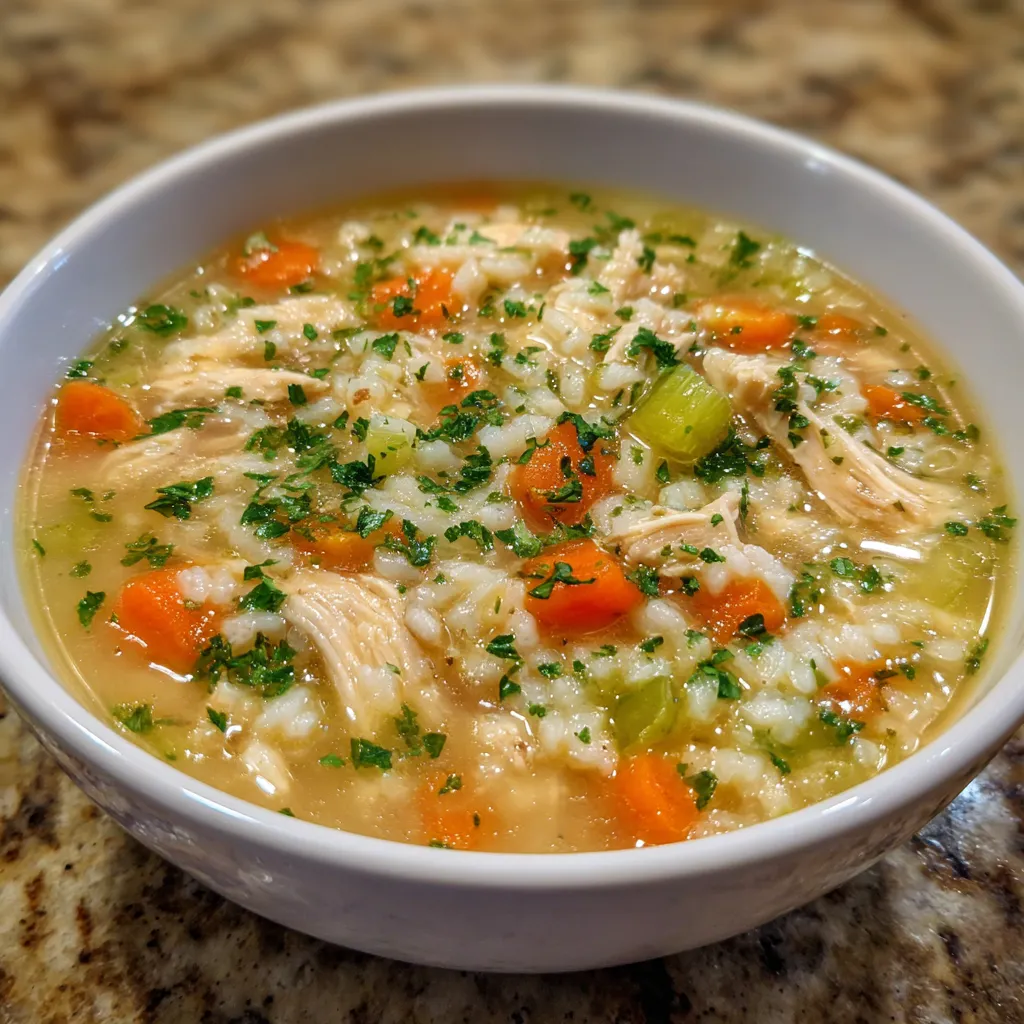 Simple Chicken and Rice Soup