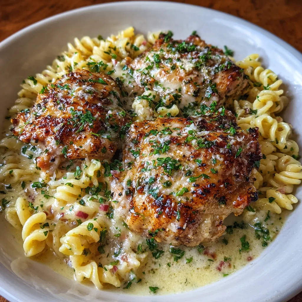 Crockpot Garlic Parmesan Chicken Thighs