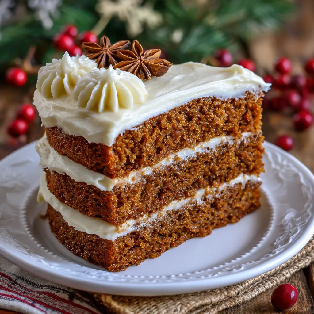 Gingerbread Cake with Cream Cheese Frosting