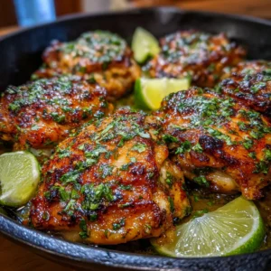 Crispy Cilantro Lime Chicken Thighs