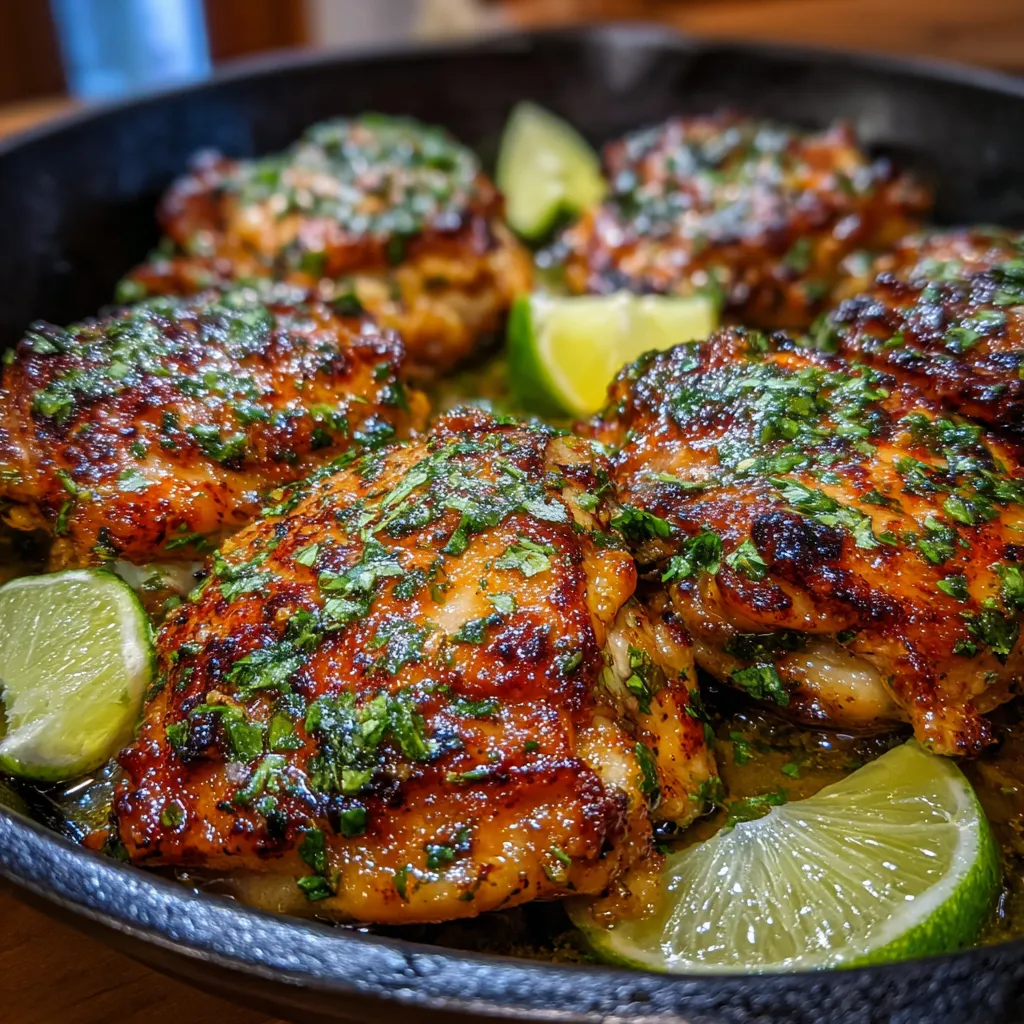 Crispy Cilantro Lime Chicken Thighs