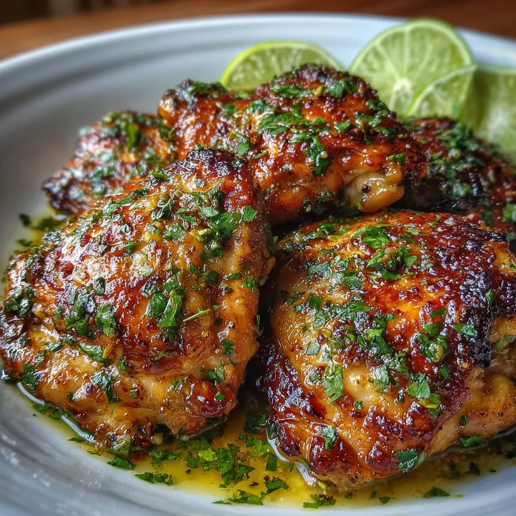 Crispy Cilantro Lime Chicken Thighs