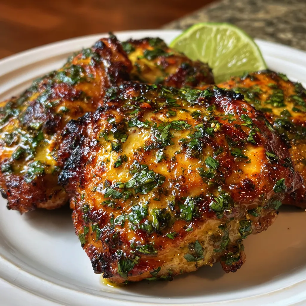 Crispy Cilantro Lime Chicken Thighs