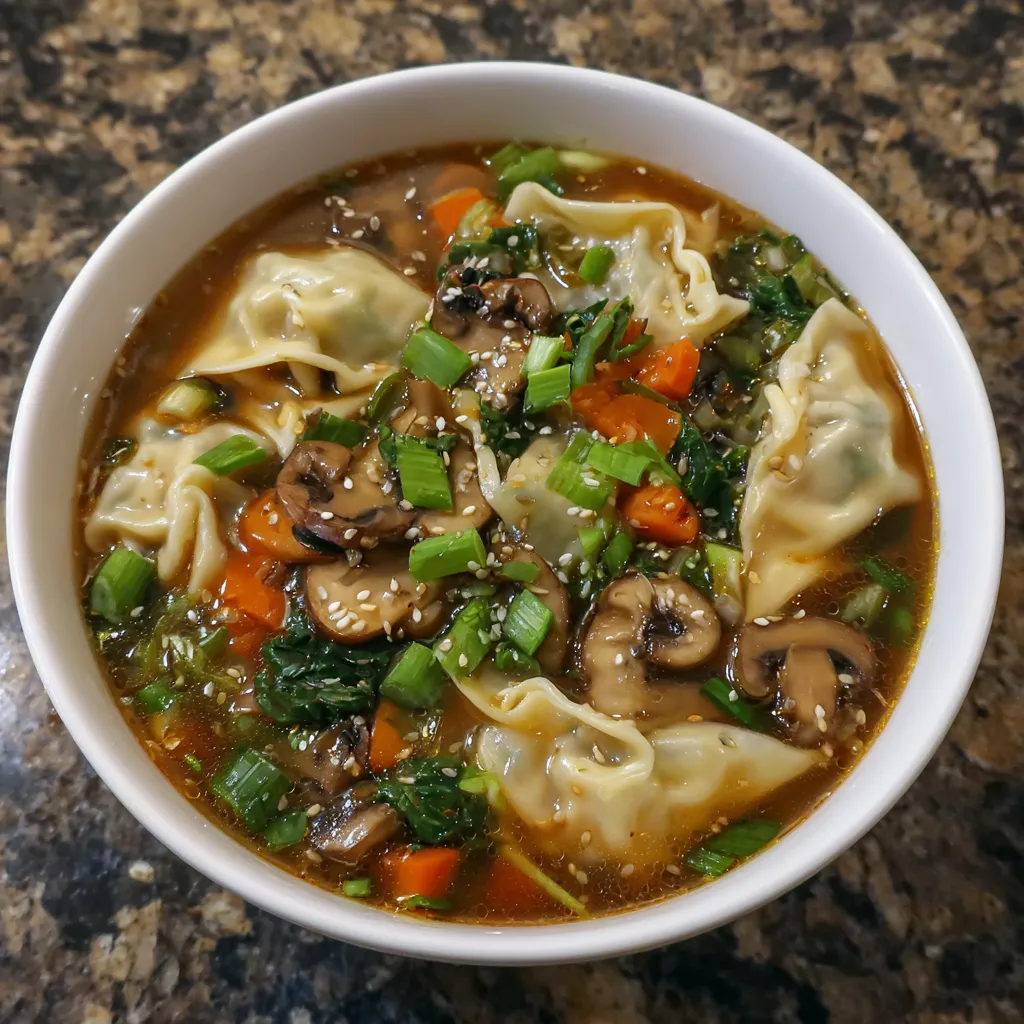 Potsticker Soup with Veggies