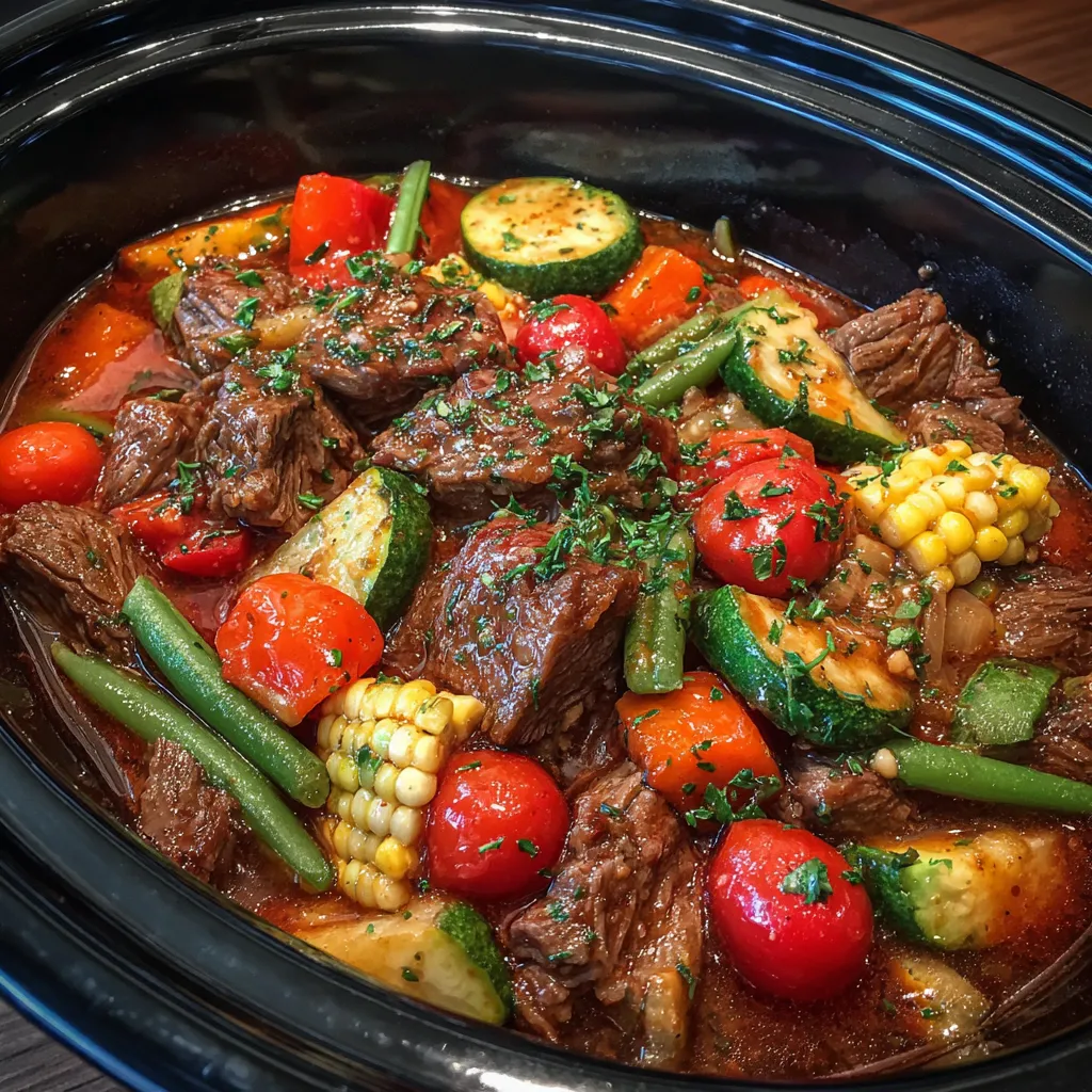 Crockpot Summer Beef Stew