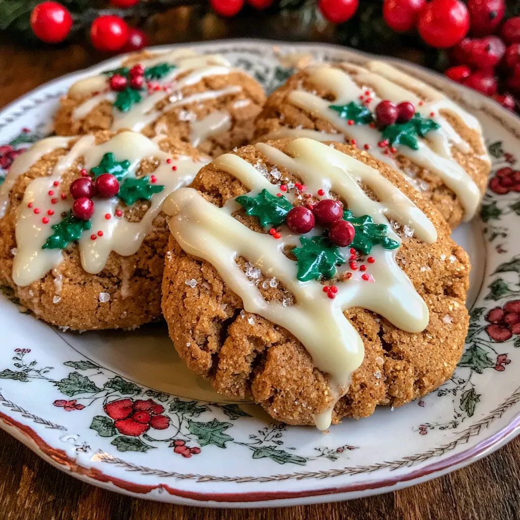 White Chocolate Dipped Chewy Maple Cookies